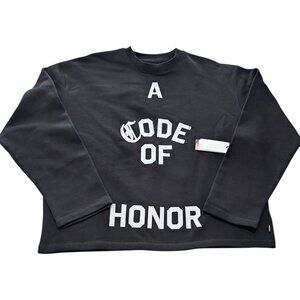 Honor The Gift Men's Large Print Logo Oversized Box Fit Crewneck Sweatshirt